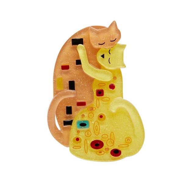 Erstwilder - The Kiss Brooch Klimt Cats Brooch (2021) - 20th Century Artifacts
