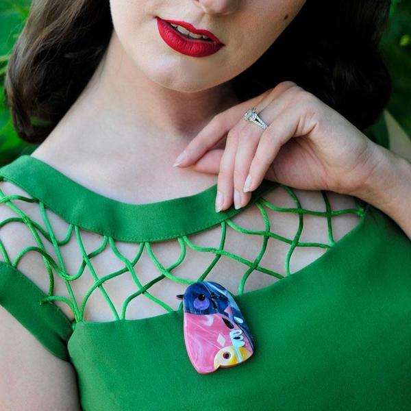 Erstwilder - The Perky Pink Robin Brooch (Pete Cromer) (2019) - 20th Century Artifacts