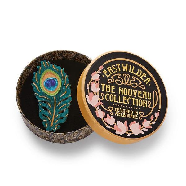 Erstwilder - The Royal Eye Peacock Feather Brooch (2021) - 20th Century Artifacts