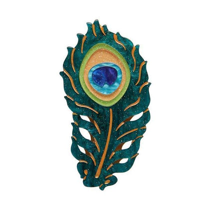 Erstwilder - The Royal Eye Peacock Feather Brooch (2021) - 20th Century Artifacts