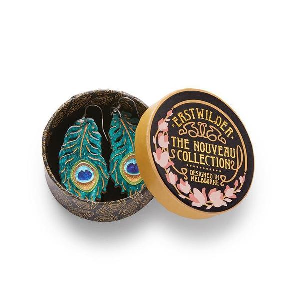 Erstwilder - The Royal Eye Peacock Feather Earrings (2021) - 20th Century Artifacts