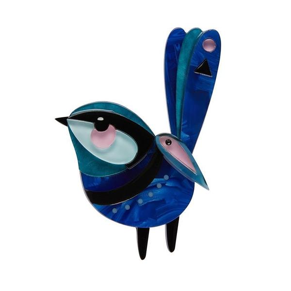 Erstwilder - The Splendid Fairy Wren Brooch (Pete Cromer) (2021) - 20th Century Artifacts