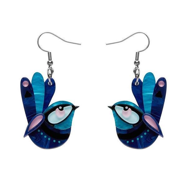 Erstwilder - The Splendid Fairy Wren Earrings (Pete Cromer) (2021) - 20th Century Artifacts