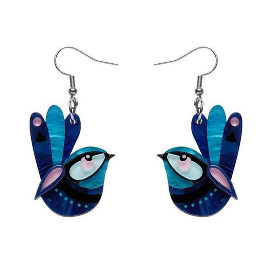 Erstwilder - The Splendid Fairy Wren Earrings (Pete Cromer) (2021) - 20th Century Artifacts
