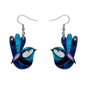 Erstwilder - The Splendid Fairy Wren Earrings (Pete Cromer) (2021) - 20th Century Artifacts