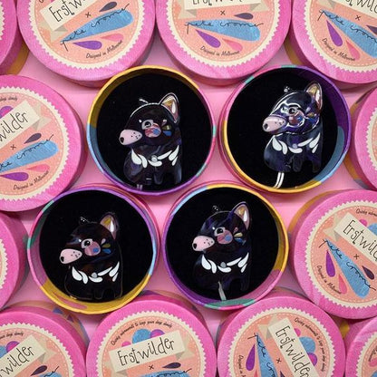 Erstwilder - The Talkative Tasmanian Devil Brooch (Pete Cromer) (2019) - 20th Century Artifacts