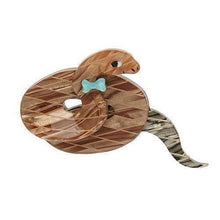Load image into Gallery viewer, Erstwilder - Theodore the Trim Taipan Snake Brooch (2017) - 20th Century Artifacts