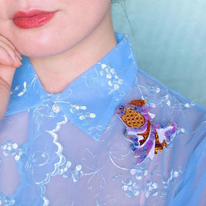 Erstwilder - Thin Gold Wings Koi Fish Brooch (2023) - 20th Century Artifacts
