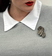 Load image into Gallery viewer, Erstwilder - Thorny Tawny Frogmouth Owl Brooch (2015) - 20th Century Artifacts
