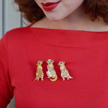 Load image into Gallery viewer, Erstwilder - Three&#39;s A Manner Meerkat Brooch Set (2018) - 20th Century Artifacts