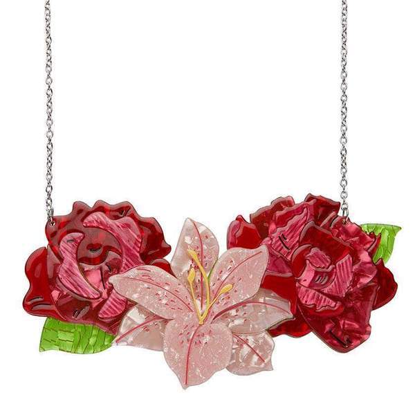 Erstwilder - Tickled Pink Flower Necklace (Large) - 20th Century Artifacts