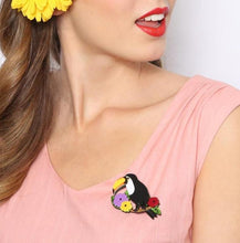 Load image into Gallery viewer, Erstwilder - Toco of the Tropics Toucan Brooch (2016) - 20th Century Artifacts
