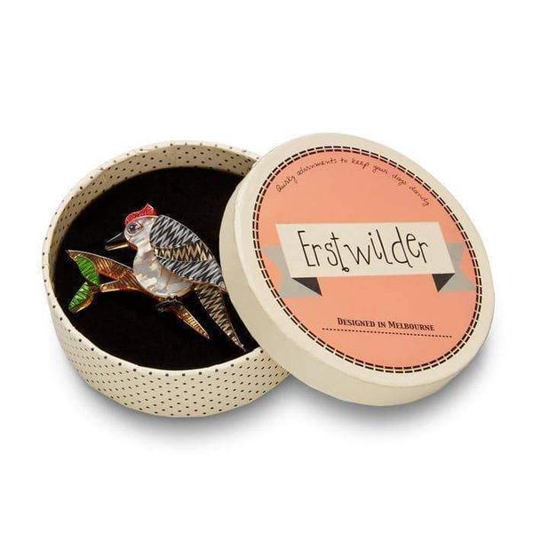 Erstwilder - Tori Tree Drummer Woodpecker Brooch (2017) - 20th Century Artifacts