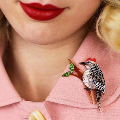 Erstwilder - Tori Tree Drummer Woodpecker Brooch (2017) - 20th Century Artifacts