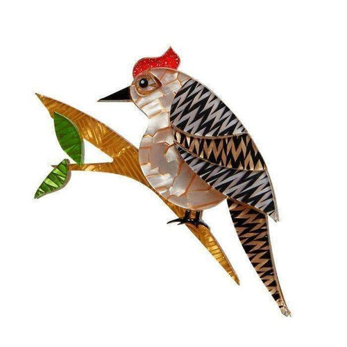 Erstwilder - Tori Tree Drummer Woodpecker Brooch (2017) - 20th Century Artifacts