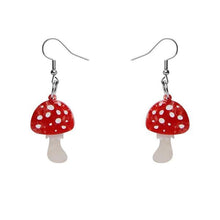 Load image into Gallery viewer, Erstwilder - Twinning Toadstools Drop Earrings (2020) - 20th Century Artifacts