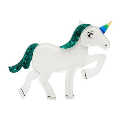 Erstwilder - Ula the Unicorn Brooch (2017) green - 20th Century Artifacts