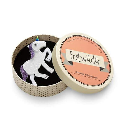 Erstwilder - Ula the Unicorn Brooch (2018) purple - 20th Century Artifacts