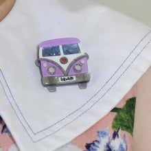 Load image into Gallery viewer, Erstwilder - Vagabond Wheels Brooch (lilac) - 20th Century Artifacts