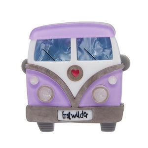 Erstwilder - Vagabond Wheels Brooch (lilac) - 20th Century Artifacts