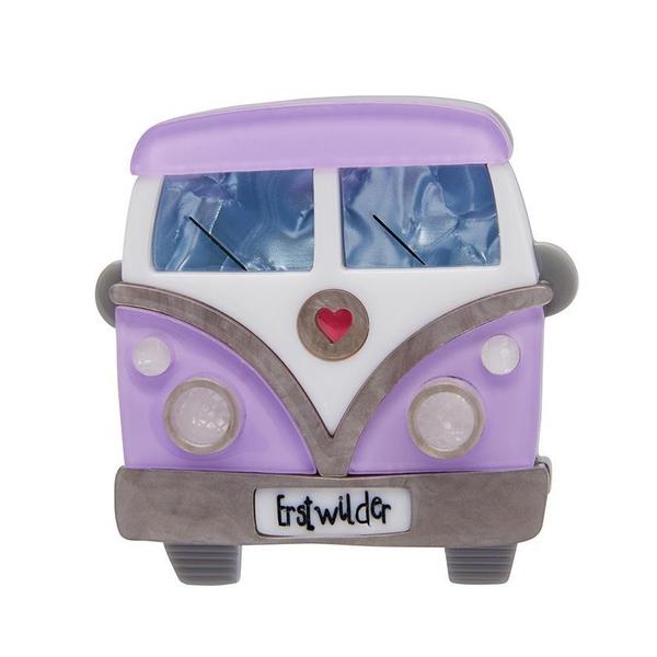 Erstwilder - Vagabond Wheels Brooch (lilac) - 20th Century Artifacts