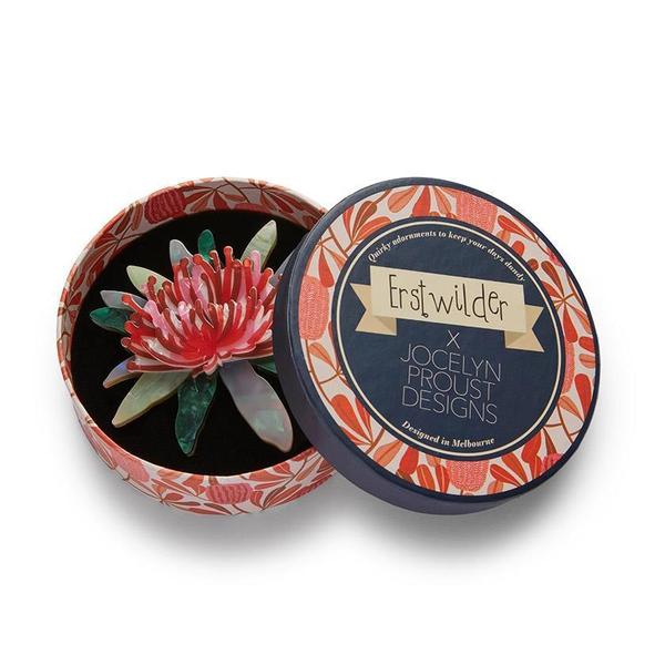 Erstwilder - Waratah Warmth Gum Brooch (Jocelyn Proust) (2021) - 20th Century Artifacts