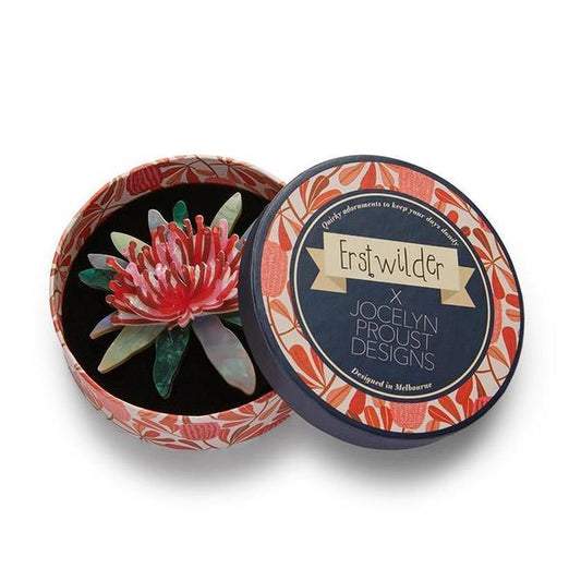 Erstwilder - Waratah Warmth Gum Brooch (Jocelyn Proust) (2021) - 20th Century Artifacts