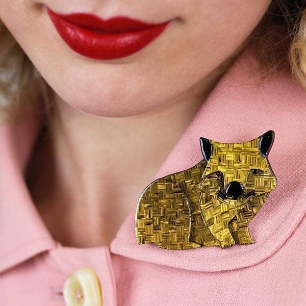 Erstwilder - Wary Warri Wombat Brooch (2017) - 20th Century Artifacts