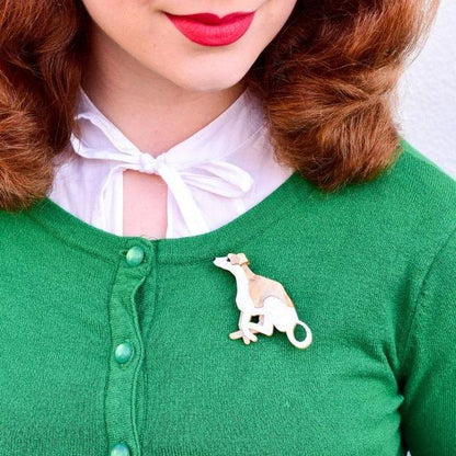 Erstwilder - Weightless Whippet Brooch (2020) - 20th Century Artifacts