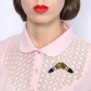 Erstwilder - What Goes Around Boomerang Brooch (2016) - 20th Century Artifacts