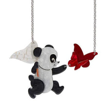 Load image into Gallery viewer, Erstwilder - What a Catch Panda Chasing Butterfly Necklace (2020) - 20th Century Artifacts