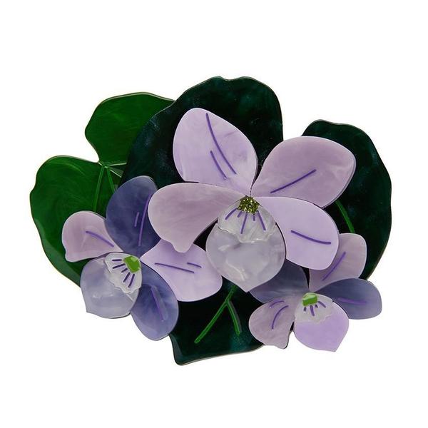 Erstwilder - Where the Wild Things Are Violets Brooch (2019) - 20th Century Artifacts