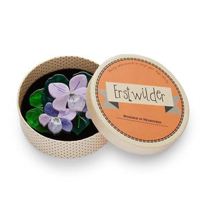 Erstwilder - Where the Wild Things Are Violets Brooch - 20th Century Artifacts