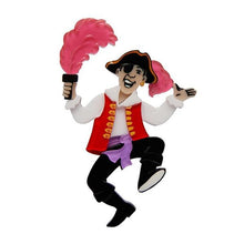 Load image into Gallery viewer, Erstwilder - Wiggles Captain Feathersword Brooch - 20th Century Artifacts