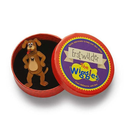 Erstwilder - Wiggles Wags the Dog Brooch - 20th Century Artifacts