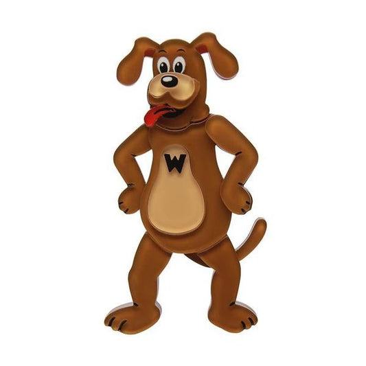 Erstwilder - Wiggles Wags the Dog Brooch - 20th Century Artifacts