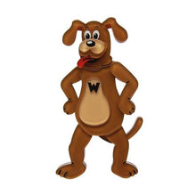 Load image into Gallery viewer, Erstwilder - Wiggles Wags the Dog Brooch - 20th Century Artifacts