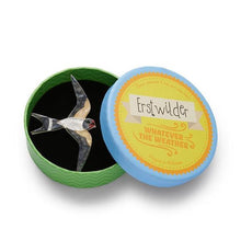Load image into Gallery viewer, Erstwilder - Wind Rider Swallow Brooch (2020) - 20th Century Artifacts