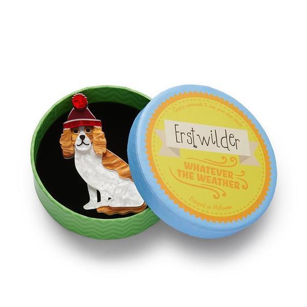 Erstwilder - Wintertime Walkies Dog Brooch (2020) - 20th Century Artifacts