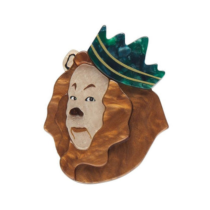Erstwilder - Wizard of Oz - Cowardly Lion Brooch - 20th Century Artifacts