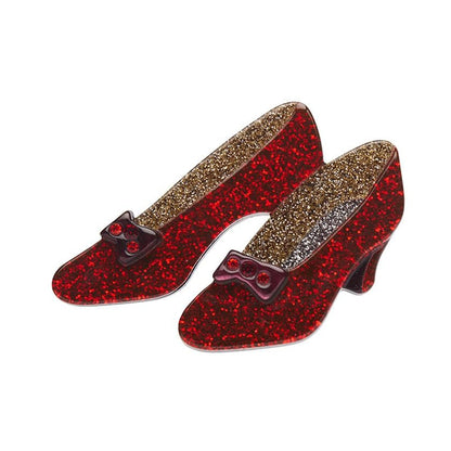 Erstwilder - Wizard of Oz - Ruby Slippers Brooch - 20th Century Artifacts