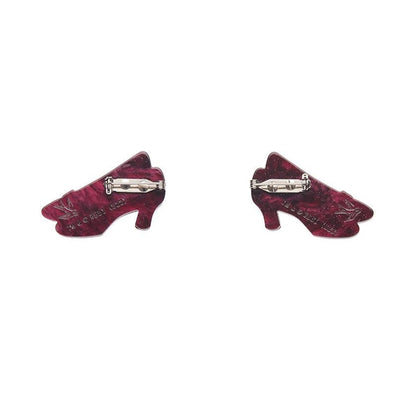 Erstwilder - Wizard of Oz - Ruby Slippers Double Brooch - 20th Century Artifacts