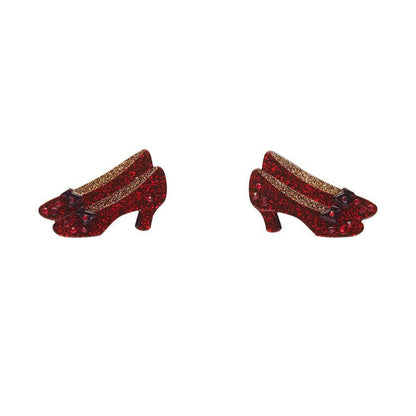 Erstwilder - Wizard of Oz - Ruby Slippers Double Brooch - 20th Century Artifacts