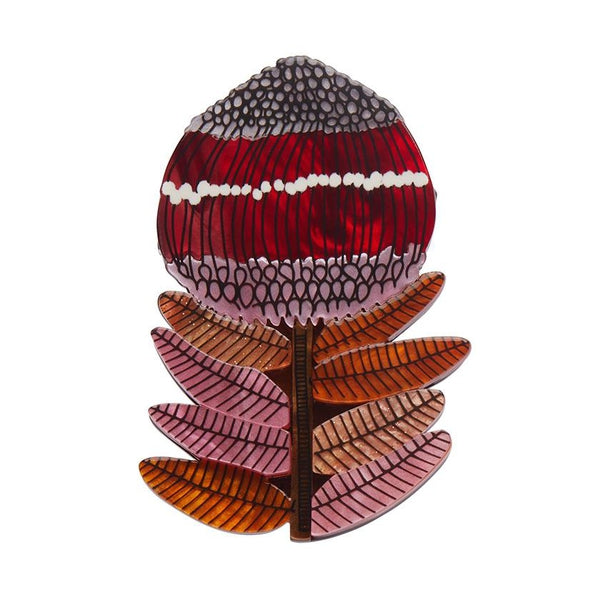 Erstwilder - Wonderous Waratah Brooch (Jocelyn Proust) (2022) - 20th Century Artifacts