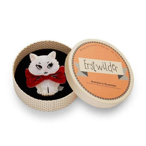 Erstwilder - Wrapped Up in Love Kitten Brooch - 20th Century Artifacts