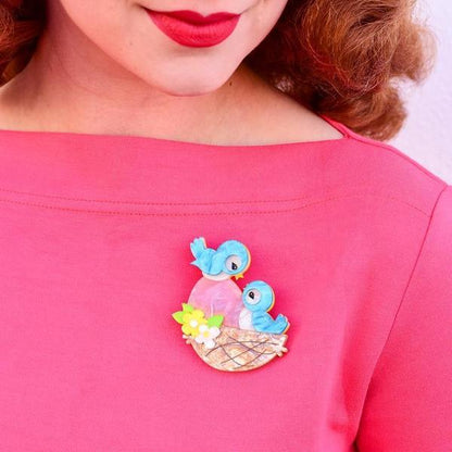 Erstwilder - Young Love Birdies Brooch (2020) - 20th Century Artifacts
