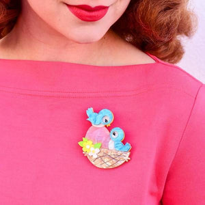 Erstwilder - Young Love Birdies Brooch (2020) - 20th Century Artifacts