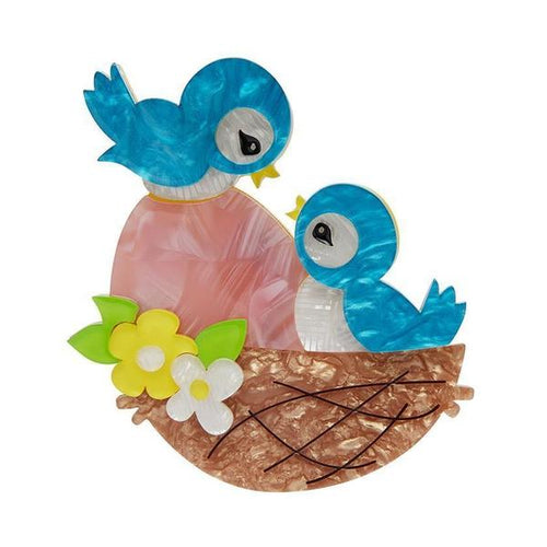 Erstwilder - Young Love Birdies Brooch (2020) - 20th Century Artifacts
