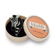 Load image into Gallery viewer, Erstwilder - Zelda the Zany Zebra Brooch (2016) - 20th Century Artifacts