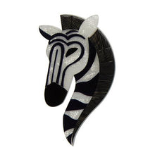 Load image into Gallery viewer, Erstwilder - Zelda the Zany Zebra Brooch (2016) - 20th Century Artifacts